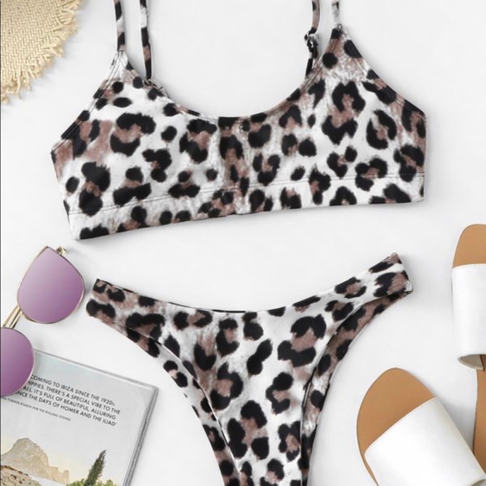 NEW leopard print high waisted bikini